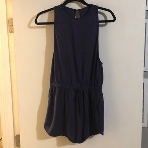 Navy blue, low back romper